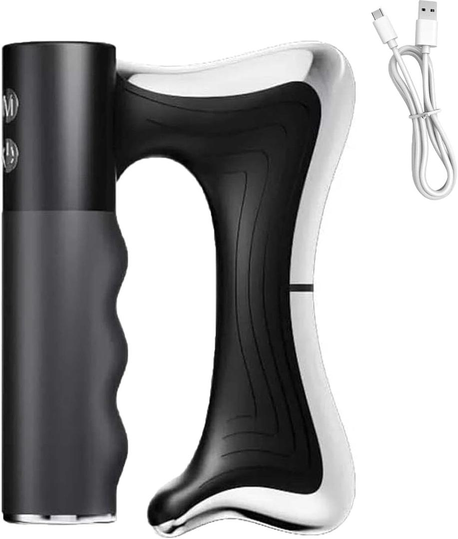 Sculptor Full Body Contour Device with Heat & EMS, Cellulite Massager Skin Firming & Lymphatic Drainage Muscle Relief Better Circulation, Electric Fascia Knife for Belly, Arm, Waist, Leg (Black)