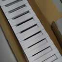 Over The Toilet Storage Bathroom Shelves Wall Mounted 3 Tier Space Saver Corner Shelf Organizer Bamboo Towel Rack Toilet Paper Cabinet with Hanging Rod White (Large)