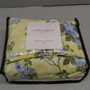 Laura Ashley - King Duvet Cover Set, Reversible Cotton Bedding with Matching Shams, Includes Bonus Euro Shams & Throw Pillow Covers (Cassidy Yellow, King) (Soft Yellow/Green/Blue)