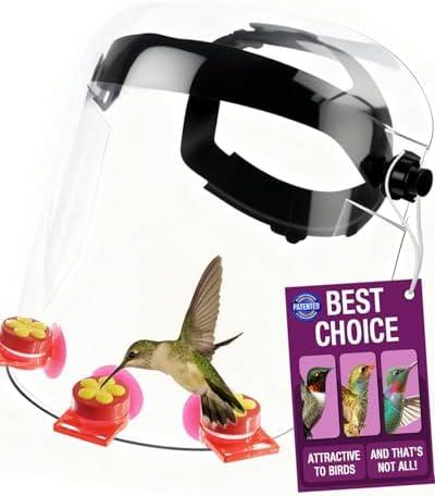 Hummingbird Feeder Helmet, Wearable Hummingbird Mask (1 Mask)