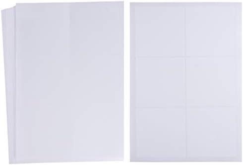 Juvale Self-Adhesive Label Sticker Sheets (8.5 x 11 in, White, 48-Pack) Set of Two