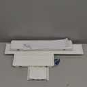 MELANNCO Floating Wall Shelves Set of 4, White Wood Display Shelves for Wall, Includes 6, 12, 20 and 24 Inch Sizes with Raised Edges and Mounting Hardware for Room Decor, Home Decor