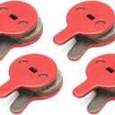 Bike Disc Brake Pads, Bicycle Resin Oil Brakes Pad Semi Metal Smooth Braking Low Noise Replacement Bicycle Pads Kit Cycling Mute 026 Accessory Set for BOL BB8 Mountain Electric Scooters 4 Pairs