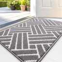 OLANLY Indoor Door Mat, 32x20 Inch, Dirt Resistant and Absorbent, Non-Slip Rubber Backing Floor Mats, Easy Clean Low-Profile Doormat for Entryway, Front Door, and Inside Entrance, Grey