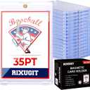 40 Pack Magnetic Card Holders - 35PT One Touch Card Holder, U-V Protection Magnetic Card Case, Card Protector for Baseball Sports Game Cards, Fits Standard Trading Cards Storage and Display