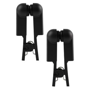 Ear Clip Electrode Rubber Black Compatible for Tens 7000 & Standard Tens Units, Reusable Ear Clip Accessory, 1 Pair