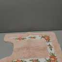 UKELER Luxurious Soft Floral Non-Slip Toilet Contour Rug, Contour Bath Rug, Soft Shaggy U-Shaped Toilet Floor Mat for Bathroom 20-By-20 Inch, Pink