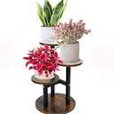 3-Tier Wooden Plant Stand - Small and Sturdy Shelf for Indoor and Outdoor Flower Pot Display, Perfect for Corners, Desks, and Tables