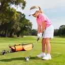 1GoTo-G 5 Pieces Kids Golf Clubs Set - Youth Golf Clubs Junior Set for Boys Girls Includes Carry Bag, 3# Fairway Wood, 7# Iron, Putter, Orange – Ages 3-5 – Right Hand