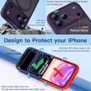 Magnetic for iPhone 17 Pro Max Case 2 x Screen Protector Compatible with MagSafe Translucent Matte Military Grade 17FT Drop Shockproof Full Camera Protection 360 Spin Stand Phone Cover Purple