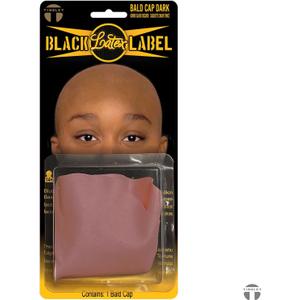 Dark Brown Bald Cap by Black Label Latex  Realistic Skin Texture, Lightweight & Durable for Professional Makeup, Cosplay, and Costume Use