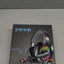 ZIUMIER Gaming Headset with Microphone, Compatible with PS4 PS5 Xbox One PC Laptop, Over-Ear Headphones with LED RGB Light, Noise Canceling Mic, 7.1 Stereo Surround Sound (Black)