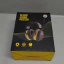 BJKing AM/FM Radio Headphones with Digital Display, 30dB AM FM Hearing Protection Safety Ear Muff, Ear Protection Headphone for Mowing, Landscaping, Shooting and Construction Black-Yellow