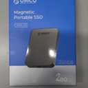 ORICO 512GB Magnetic Portable SSD, Aluminum Alloy, 4K 120 fps ProRes HDR Record and Store, Up to 2000MB/s, External Solid State Drive, Compatible with iPhone 16 Pro Max, Tablet, Computer - K20