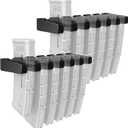 2Pack Wall Mount for Pmag, AR Mag Holder, ABS Magazine Holder, Ar Magazine Holder for Gun Safe, Storage Rack for Pmag, Glock, Amend 2, Hexmags, Mftmags, Magpulmag