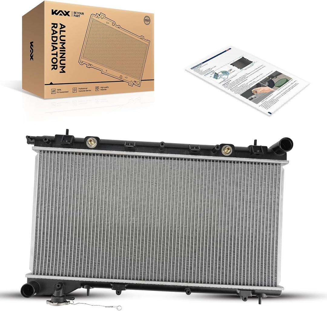 KAX 412402 Engine Cooling Radiator, Compatible with 1999-2002 Forester(Automatic), 1999-2001 Impreza, with Water Tank Cover