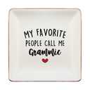 SONMYSULIL Grammie Gifts Jewelry Dish Tray, Grammie Mother's Day Birthday Gifts Ceramic Jewelry Tray for Rings Earring Bracelet Necklace, Grandma Grandmother Gift from Grandkids Trinket Dish for Women