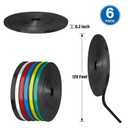 Magnetic Tape for Whiteboard in Classsroom&Office,Fine Line Gridding Tape 1/5",Teacher Supplies.Black/White/Red/Yellow/Blue/Green,Each 40 yd Per Roll(Total 240 Yards/720 Feet For Large Board)
