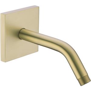 RANDOM Shower Arm with Flange,Gold 6 Inches Wall Mount Angle Shower Head Extension Arm For Fixed Shower Head Stainless Steel,Brushed Gold.RD-91018-6BG-SQ