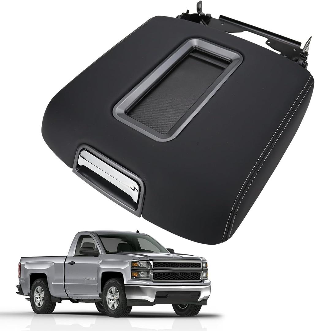 Center Console Armrest Lid For 14-18 Chevy Silverado & GMC Sierra 1500 2500 3500, 15-20 Chevy Suburban/Tahoe & GMC Yukon/Yukon XL, 15 Chevy Silverado & GMC Sierra 2500HD 3500HD #0227083AA L0227083AA