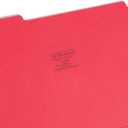 Smead File Folder, 1/3-Cut Tab, Assorted Positions, Letter Size, Red, Value Filing Products, 100 per Box