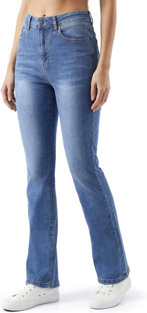 Zylioo Tall Jeans for Women 32"/34" Inseam Long Stretch Denim Pants Straight Leg Mid Rise Classic Fit for ExtraTallM Ladies (Blue)
