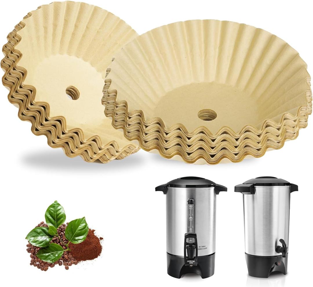 Paper Coffee Filters for Hamilton Beach 45 Cup Coffee Urn and Hot Beverage Dispenser, Unbleached Large Coffee Filters for Most 30-50 Cup Large Coffee Maker, 150 Pcs
