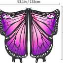 2 x Girl's Butterfly Wings and Mask Set - Colorful Pink - Purple Look, Great for Halloween, Birthday Party Dress - up and Cosplay (Pink and Purple)
