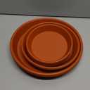 12Pcs Colourful Plant Saucer, 6 8 10 Inch Durable Plastic Plant Tray, Round Plant Pot Saucers, Drip Tray for Indoor and Outdoor Garden, Brick Red