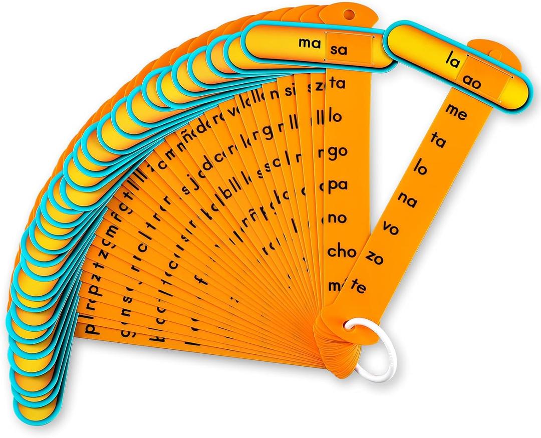 Janlaugh Set of 30 Spanish Syllable Education Materials Spanish Language Activity Spanish Language Game for Kids Spelling Learning Classroom Teaching supplies