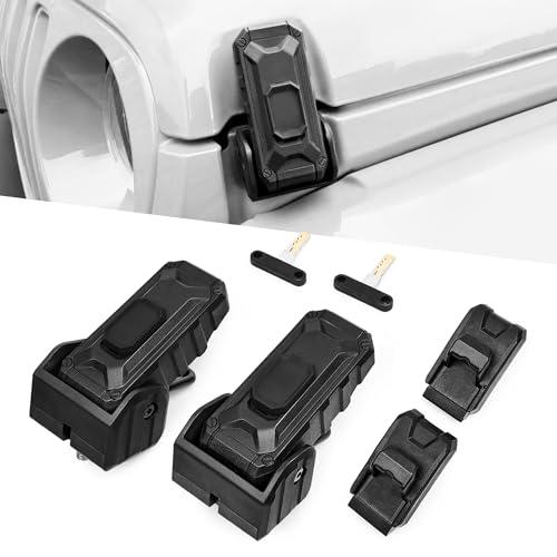 sukemichi JL Hood Latch with Keys, Hood Lock Replacement OEM Hood Latches Locking Hood Latches for 2018-2026 Jeep Wrangler JL 4XE Gladiator JT Accessories, Anti-Theft, Eliminate Hood Flutter Bounce