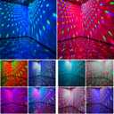 Party Lights 4 Disco Balls in 1 Strobe Light for Parties, Dj Stage Lights Indoor Outdoor Decor Sound Activated with Remote Control Disco Light for KTV Club Party Home Karaoke