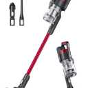 Eureka Lightweight Cordless Stick Vacuum Cleaner Convenient for Hard Floors, Rechargeable Handheld Vacuum Cleaner Portable with Powerful Motor Efficient Suction, RapidClean Pro NEC186, Rose Red