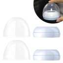 Baby Bottle Caps Replacements - Dome Caps Collar Accessories for Philips Avent Bottles, Nipple Rings for Philips Avent Natural Bottles - 2-Pack Baby Bottle Rings and Caps Kit