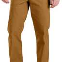 Carhartt Men's Relaxed Straight Rugged Flex Duck Dungaree (Brown, L)