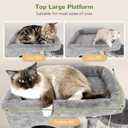Globlazer F66 Corner Cat Tree, 66in Multi-Level Climbing Tower, Light Grey