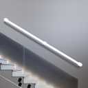 Handrails for Stairs Indoor, 5ft Stair Railing White Metal Staircase Hand Rails/Modern Wrought Iron Handrail, Industrial Wall Mounted Handrails Outdoor for Loft Porch Deck