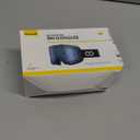 Lamicall Ski Goggles with 3X Anti-Fog - 100% UV Protection, OTG, Gifts for Skiing, Snowboard, Snowmobile, Men, Women (Black Frame - Blue Lens)