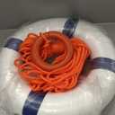 20/28 inch Foam Life Preserver Ring with 98.4 ft Floating Lifesaving Rope, Throwable Flotation Device, for Boat Safety Equipment