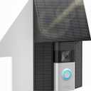 NANW Solar Charger Compatible for Ring Video Doorbell 3/3 Plus/4/Battery Doorbell Plus/Battery Doorbell Pro - 2-Prong Port Charging only, Efficient Solar Panel Mount, Adjustable Solar Charger