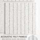 Bumusty Large Cork Board Alternative-48 x 36" Felt Bulletin Board Tiles, with 30 Pushpins, 70 Adhesive Tabs, Fine-Stripe 12-Pack, Cork Boards for Office Push Pin Board Felt Board-Light Gray