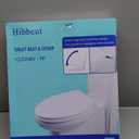 Hibbent Premium Elongated Toilet Seat with Cover Quiet Close, One-Click to Quick Release, Easy Installation Non-Slip Seat Bumpers, Slow Close Toilet Seat and Cover, Easy Cleaning-White Color