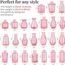 BEAHOT 24 Pack Pink Bud Vases in Bulk,Mini Glass Vintage Vases for Centerpieces,Wedding Decor, Small Flower Vases for Party & Home Decaration,Mother's Day (Pink)