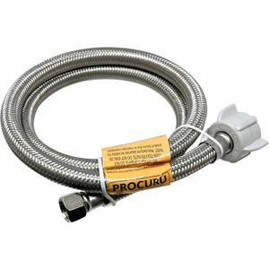 PROCURU 36-Inch (3Ft) x 3/8" Comp x 7/8" BC, Universal Flexible Toilet Connector, Braided Stainless Steel Water Supply Line, LF Certified Safe (9ST36-1P)
