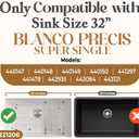 221206 Sink Grid - Only Compatible with [32" BLANCO PRECIS SUPER SINGLE] - Sink Grid Size [27.6" X 14.6"] - Durable Sink Grate, Perfect for Enhanced Efficiency