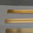 Gaahing Aluminum T Molding Floor Transition Strip, T Moulding for Laminate Flooring Planks, Vinyl Floor Transition, Rubber Transition (3Pcs x 2.9ft x 1.6in, Matte Gold)