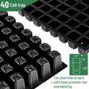 Mr. Pen- Seed Starter Tray Kits, 10 Pack, Total 400 Cells, Durable Plant Germination Trays with Humidity Vented Domes and Bases, Ideal for Seed Starting, Indoor Gardening and Greenhouse