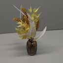 Harvesr Floral In White Vase Tan