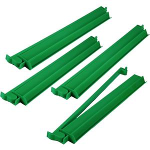 LaRandom 4 Pcs 18.7 Inch Green Acrylic Mahjong Tile Racks with Pushers for Game Night American Mahjong Racks Tile Set for Mah Jong Lovers and Beginners