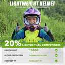 Youth Kids Dirt Bike Helmet DOT Approved, Full Face Motocross Set | 4-in-1 set includes goggles gloves storage bag, ultra-light design, adjustable visor and washable liner for ATV UTV